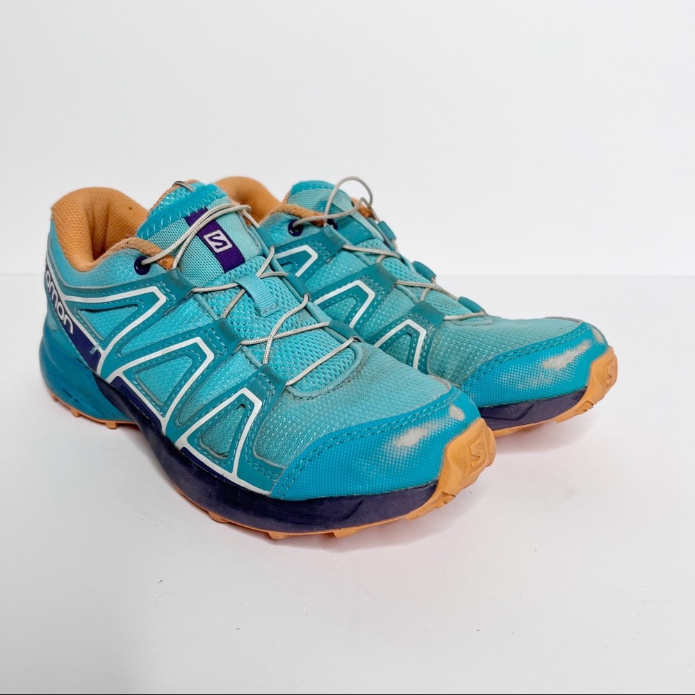 Salomon Kids Sneakers in Teal and Orange